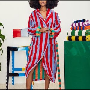 Dusen Dusen Warm Stripe Bathrobe S
